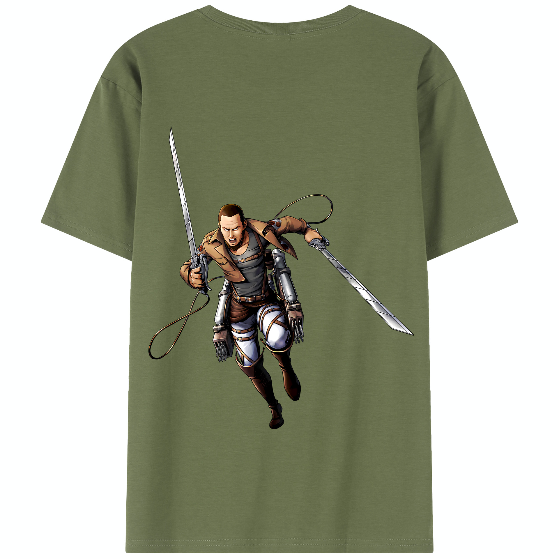 （画像用） 進撃の巨人 Attack on Titan 綿100％半袖Tシャツ（背面プリント）